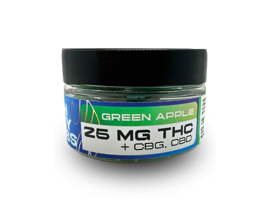 Bombas de baño de gelatina con THC, 5 unidades, manzana verde