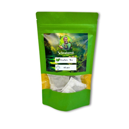 Hojas de té de kratom con aroma a menta