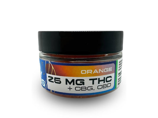 Bombas de baño de gelatina con THC, 5 unidades, color naranja