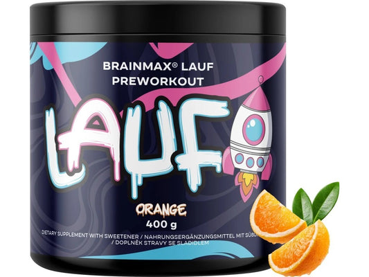 BrainMax LAUF Preentrenamiento con cafeína, 400 g