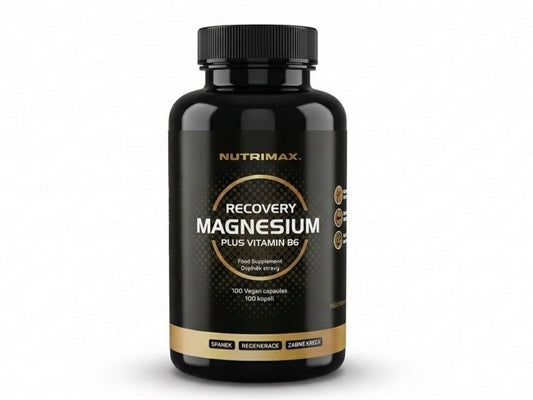 NutriMax Recovery Magnesio 1000 mg, Magnesio + Vitamina B6, 100 cápsulas
