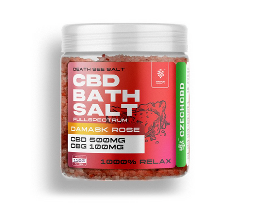 Sal de CBD + CBG 500 mg, Rosa de Damasco 110 g